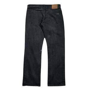 Volcom Jeans Mens 34x30 Black Solver Modern Straight Denim Black Pants Y2K Skate